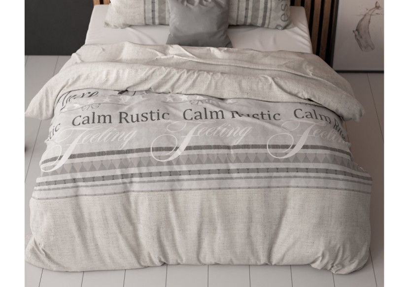 Housse de Couette Residence Grise - Coton 240 x 220 cm - 15020592 - Sleeptime