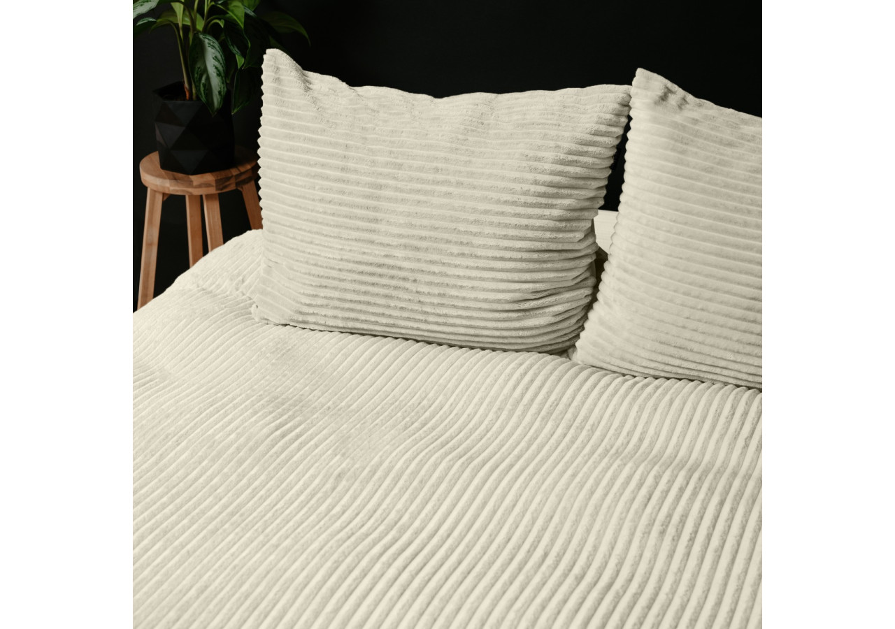 Housse de Couette Rib Teddy Crème - 140 x 220 cm - 17017010 - Sleeptime