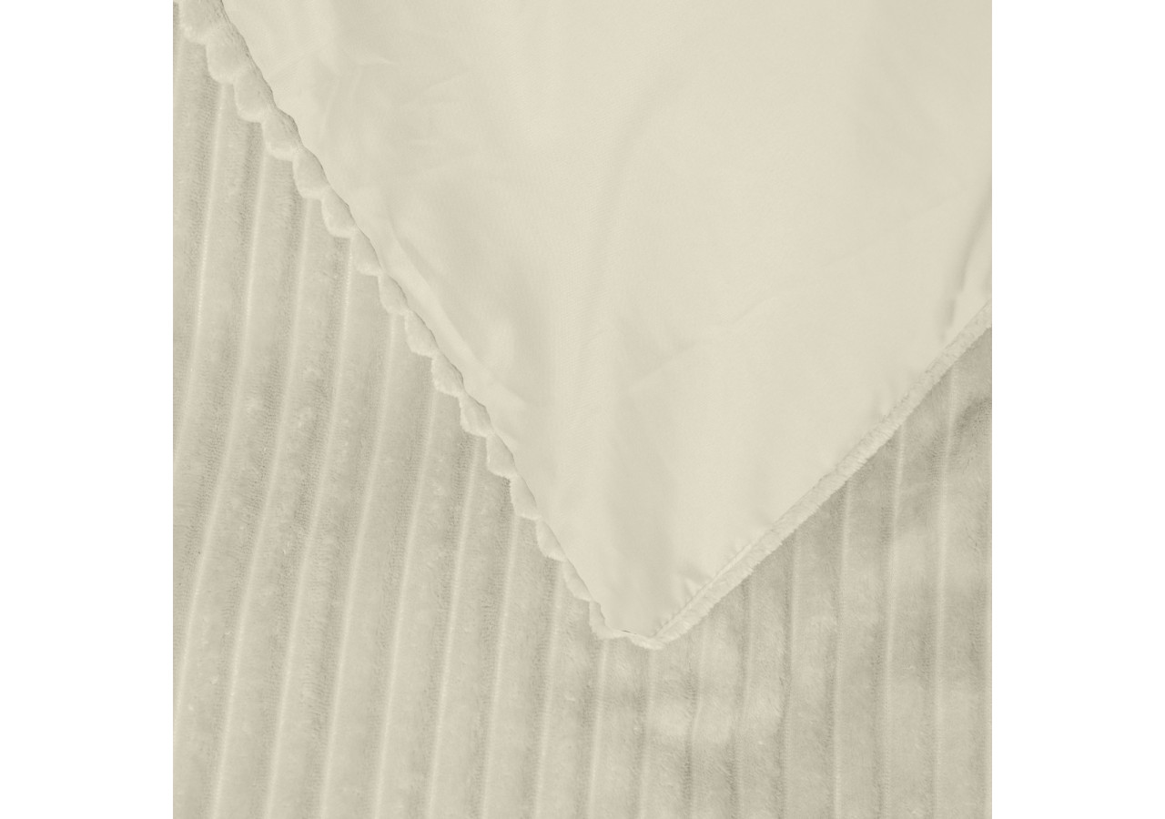 Housse de Couette Rib Teddy Crème - 140 x 220 cm - 17017010 - Sleeptime