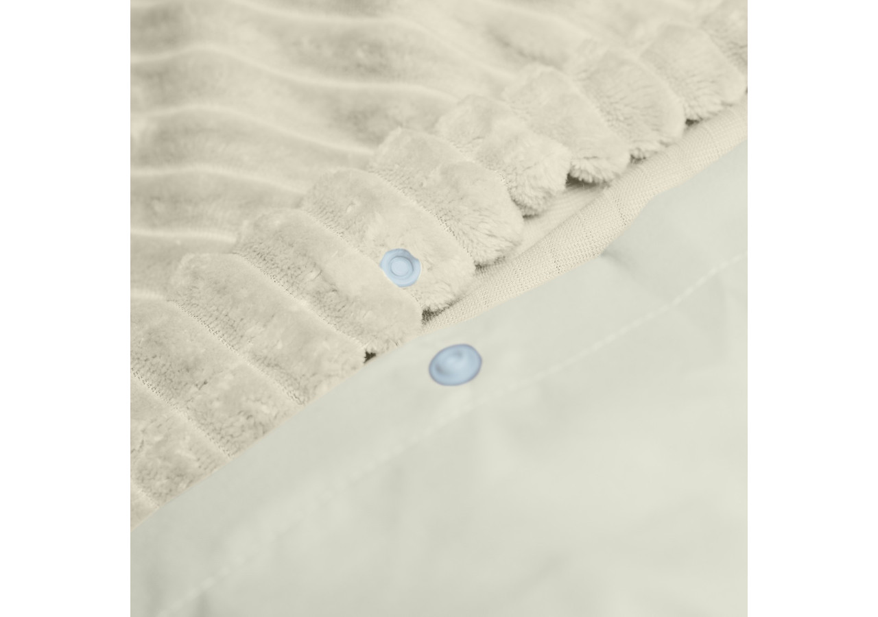 Housse de Couette Teddy Crème - 200 x 200/220 cm en Polyester - 17017011 - Sleeptime