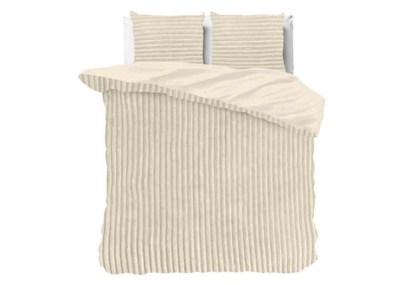 Housse de Couette Teddy Crème - 200 x 200/220 cm en Polyester - 17017011 - Sleeptime