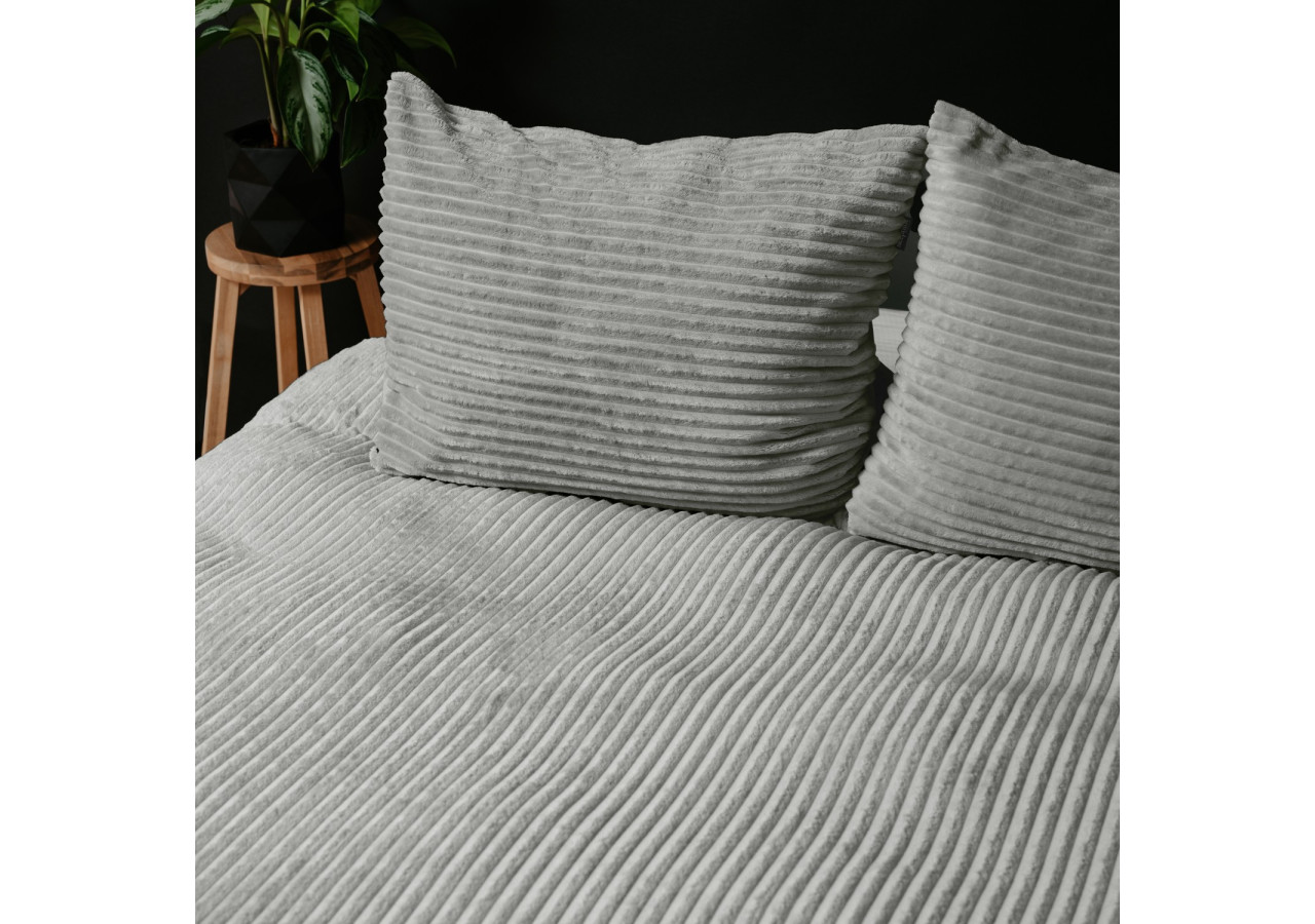 Housse de Couette Teddy Grise - 200 x 200/220 cm en Polyester - 17017017 - Sleeptime