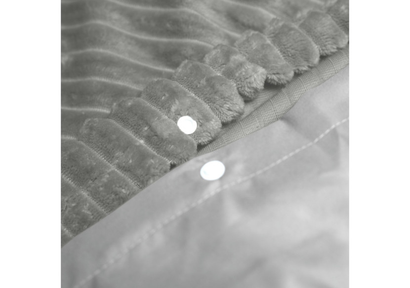 Housse de Couette Teddy Grise - 200 x 200/220 cm en Polyester - 17017017 - Sleeptime