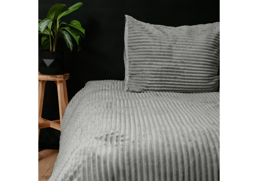 Housse de Couette Teddy Grise - 240 x 200/220 cm en Polyester - 17017018 - Sleeptime