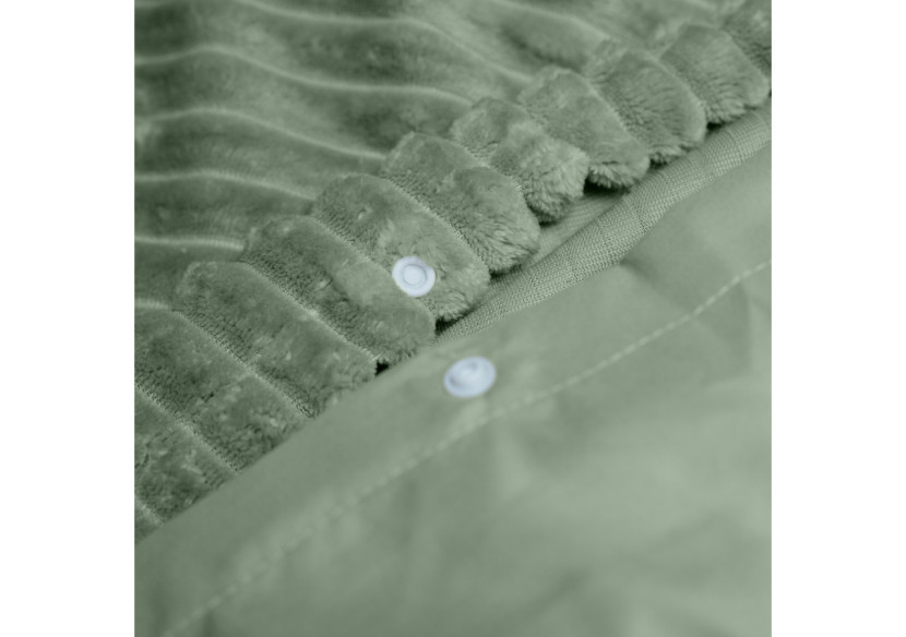 Housse de Couette Teddy Verte - 200 x 200/220 cm en Polyester - 17017014 - Sleeptime
