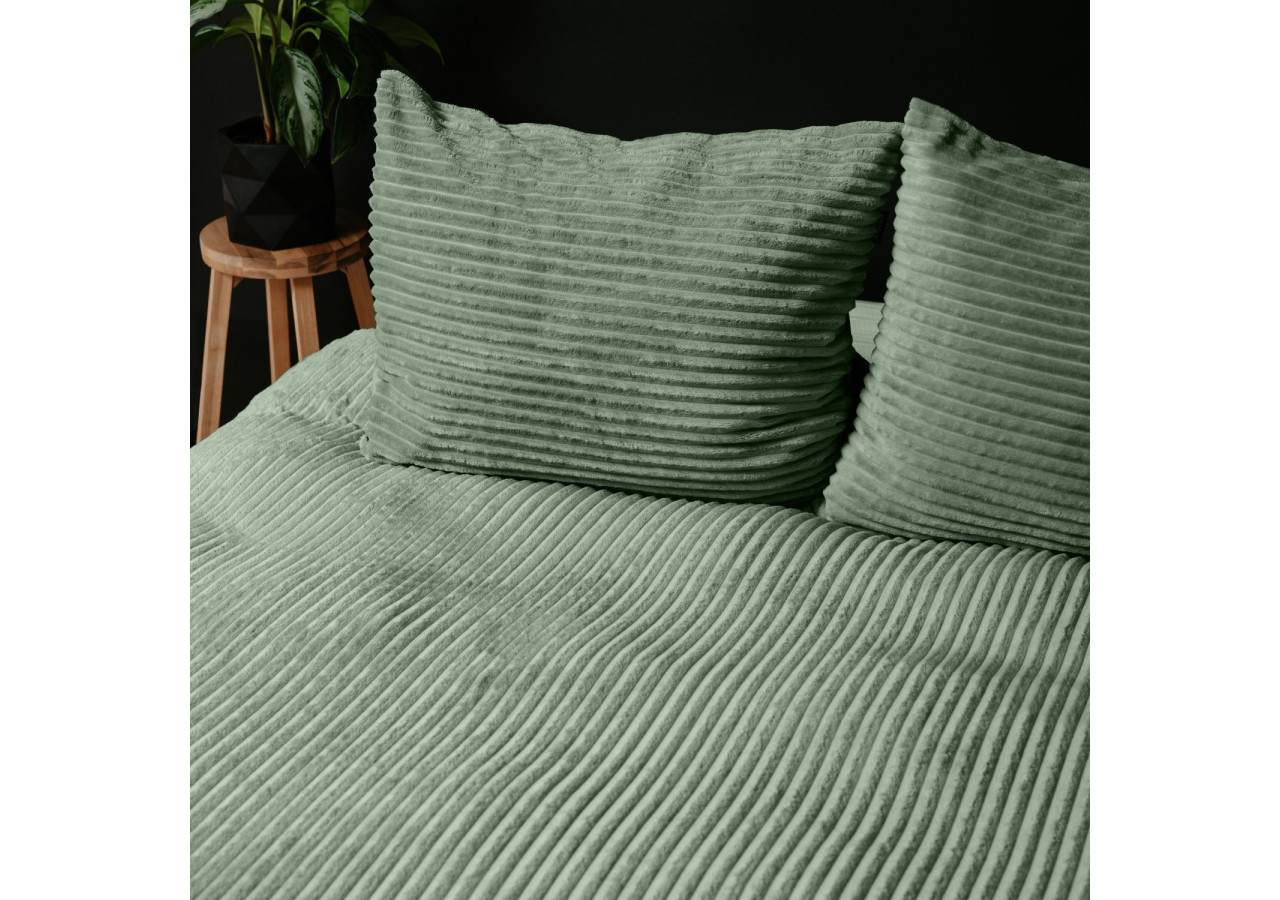 Housse de Couette Teddy Vert - 140 x 200/220 cm, Luxe et Confort - 17017013 - Sleeptime