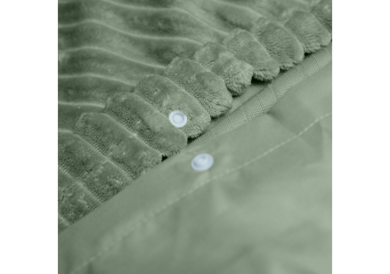 Housse de Couette Teddy Vert - 140 x 200/220 cm, Luxe et Confort - 17017013 - Sleeptime