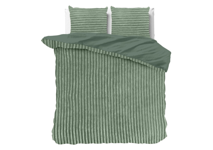 Housse de Couette Teddy Vert - 240 x 200/220 cm, Luxe et Confort - 17017015 - Sleeptime