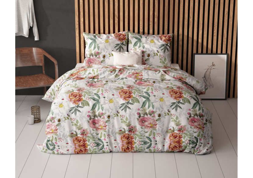 Housse de Couette Romain Wit - 240 x 220 cm en Coton Mélangé - 17017116 - Sleeptime