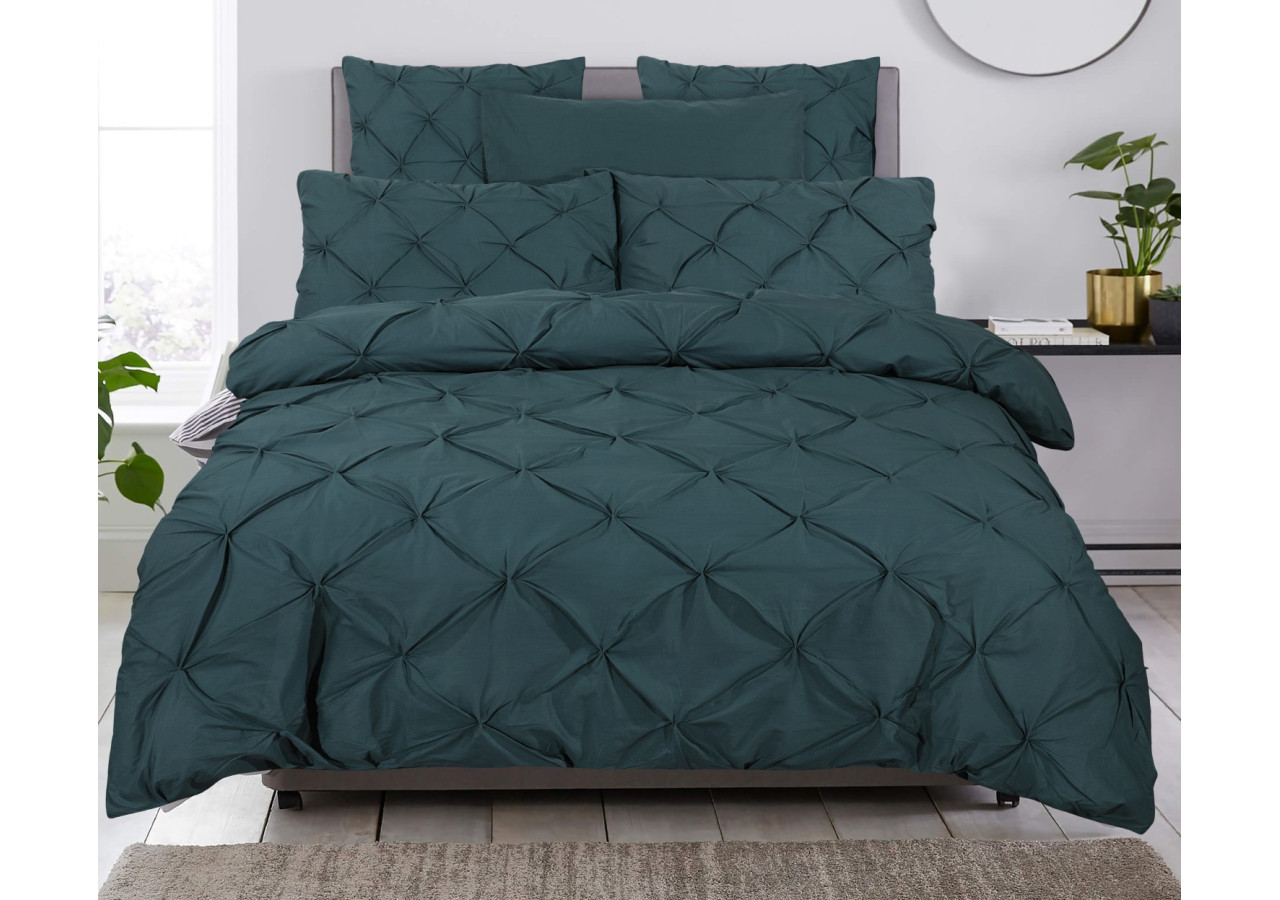 Housse de couette Salvador Donker Groen - 140 x 200 cm en 100% coton - 17015006 - Dreamhouse