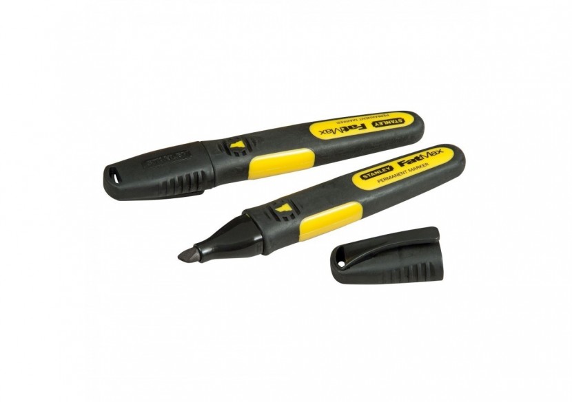 MARQUEUR NOIR POINTE LARGE BISEAUTEE - PRÉSENTOIR DE 16 CARTES DE 2PCS - FATMAX - 9-47-314 - Stanley