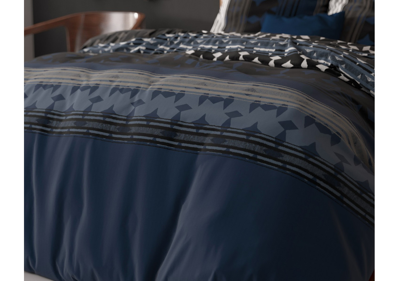 Housse de couette Scanda Navy - 240 x 220 cm - 14022220 - Sleeptime