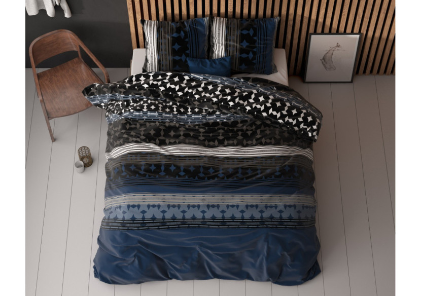 Housse de couette Scanda Navy - 240 x 220 cm - 14022220 - Sleeptime