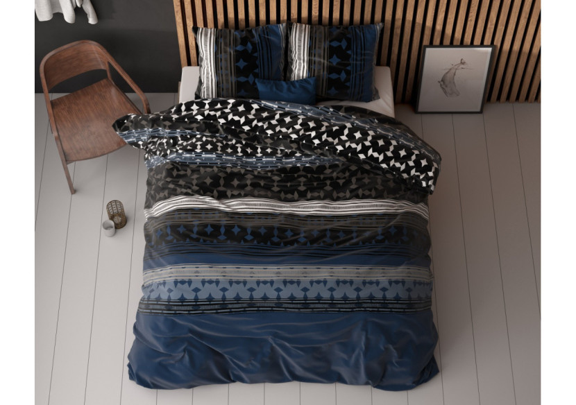 Housse de couette Scanda Navy - 240 x 220 cm - 14022220 - Sleeptime