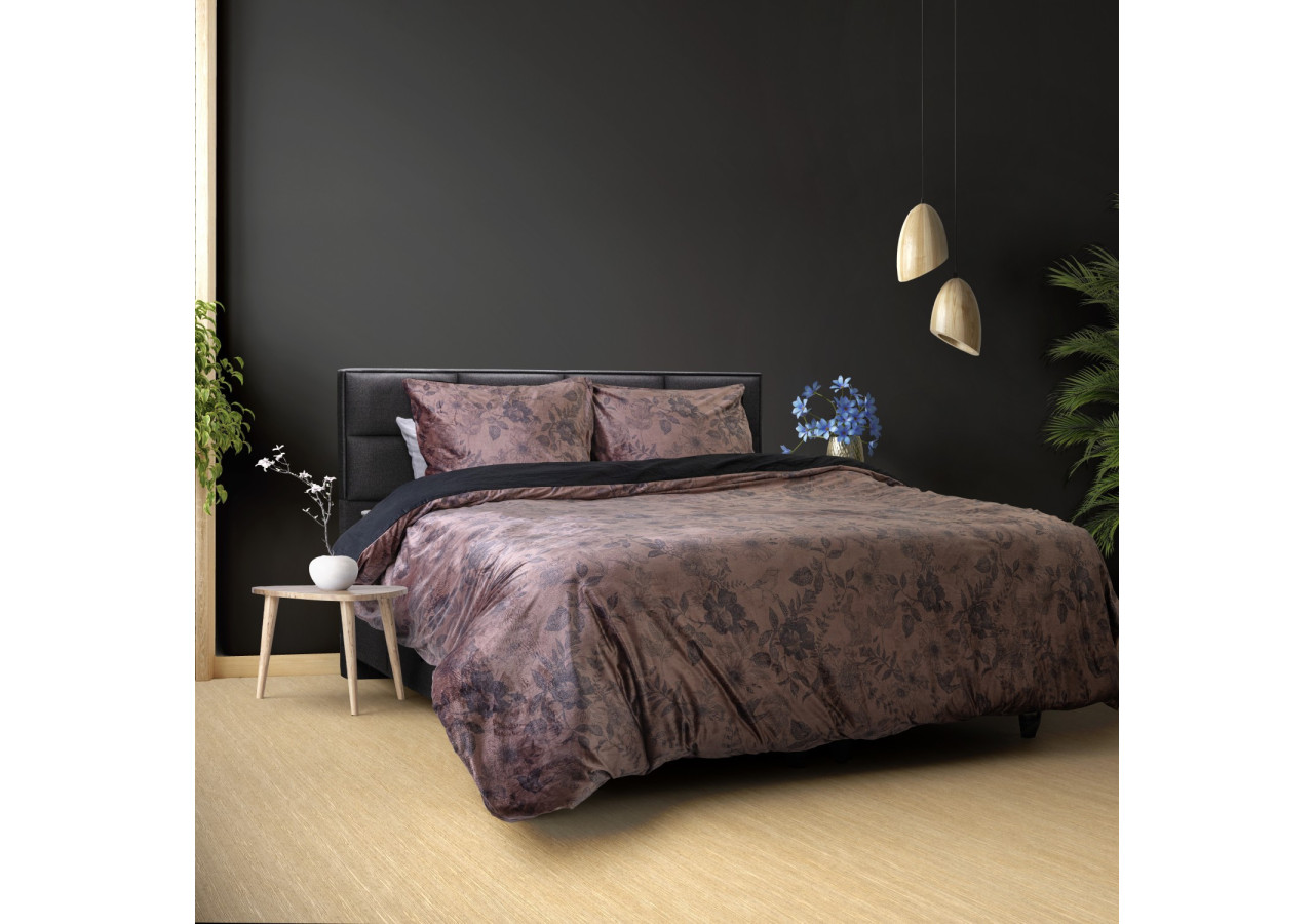 Housse de couette Velvet Jonas - 240 x 220 cm en velours et coton - 17015467 - Dreamhouse