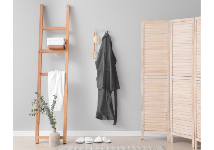 Peignoir en Terry Doux Antracite - Taille S-M - 15023699 - Dreamhouse