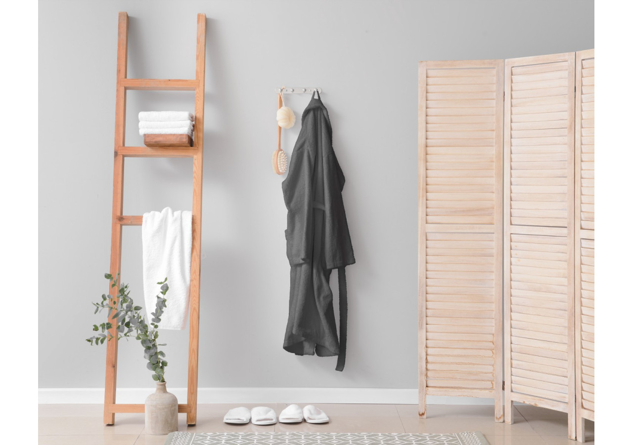 Peignoir en Terry Doux Antracite - Taille S-M - 15023699 - Dreamhouse