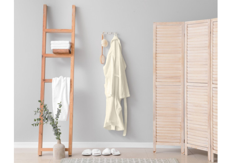 Peignoir Doux en Terry Crème - Taille L-XL, 100% coton - 15023704 - Dreamhouse