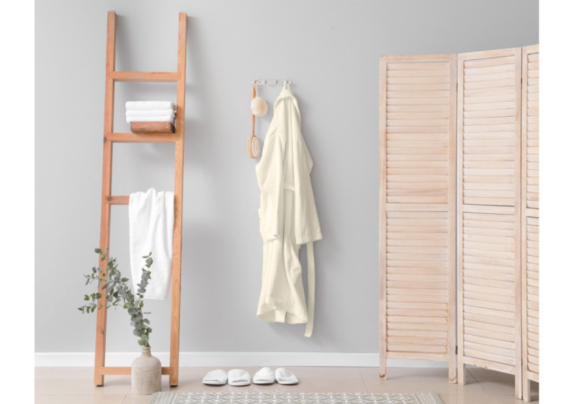 Peignoir Doux en Terry Crème - Taille L-XL, 100% coton - 15023704 - Dreamhouse