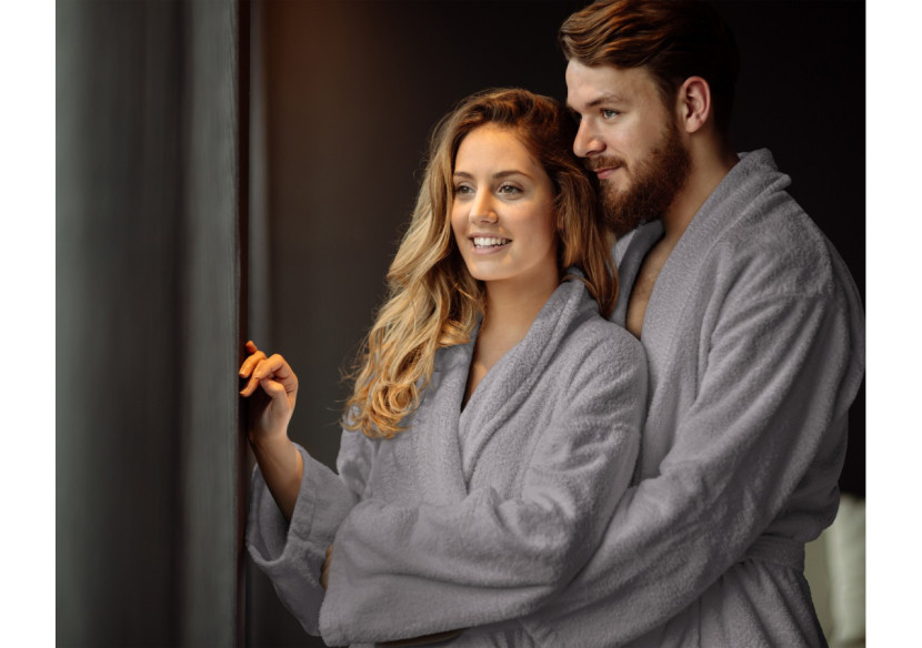 Peignoir Doux en Terry Gris - Taille S-M, 100% coton - 15023695 - Dreamhouse