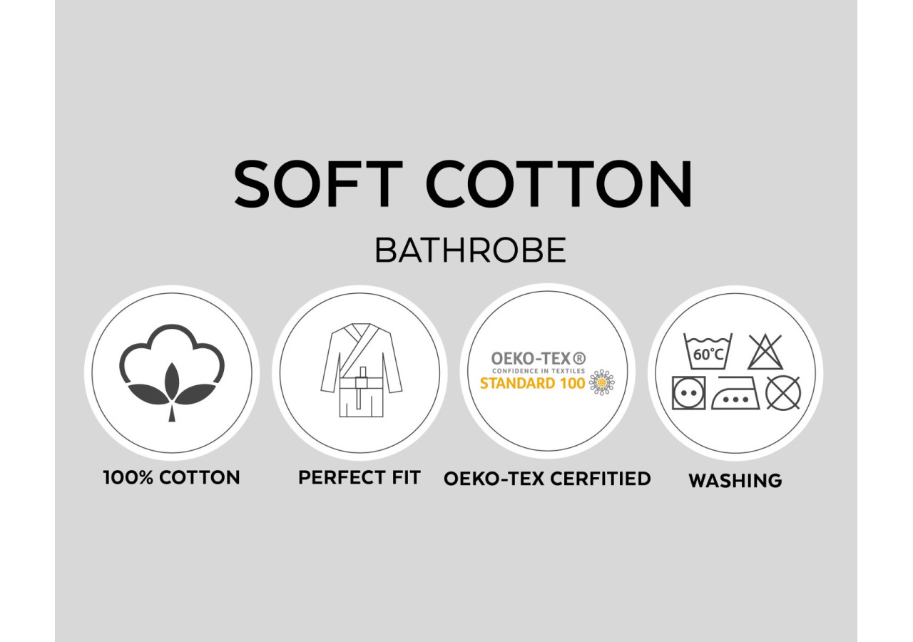 Peignoir Soft Terry - 100% coton, S-M, Douceur et confort - 15023693 - Dreamhouse