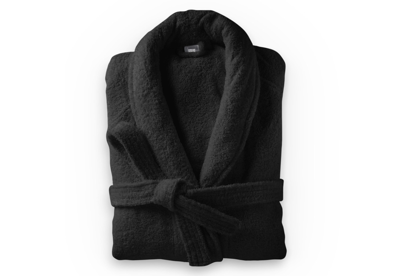 Peignoir Soft Terry Noir - Confort en 100% coton S/M - 15023691 - Dreamhouse