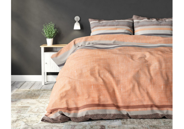 Housse de Couette Sonta Orange 200 x 220 - Luxe et Confort - 15029945 - Sleeptime 2