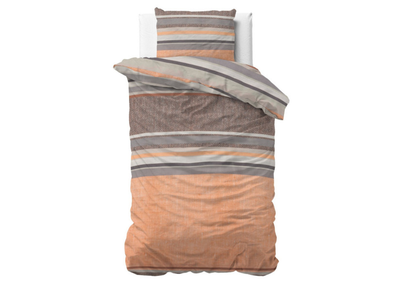 Housse de Couette Sonta Orange 140 x 220 - Luxe et Confort - 15029944 - Sleeptime