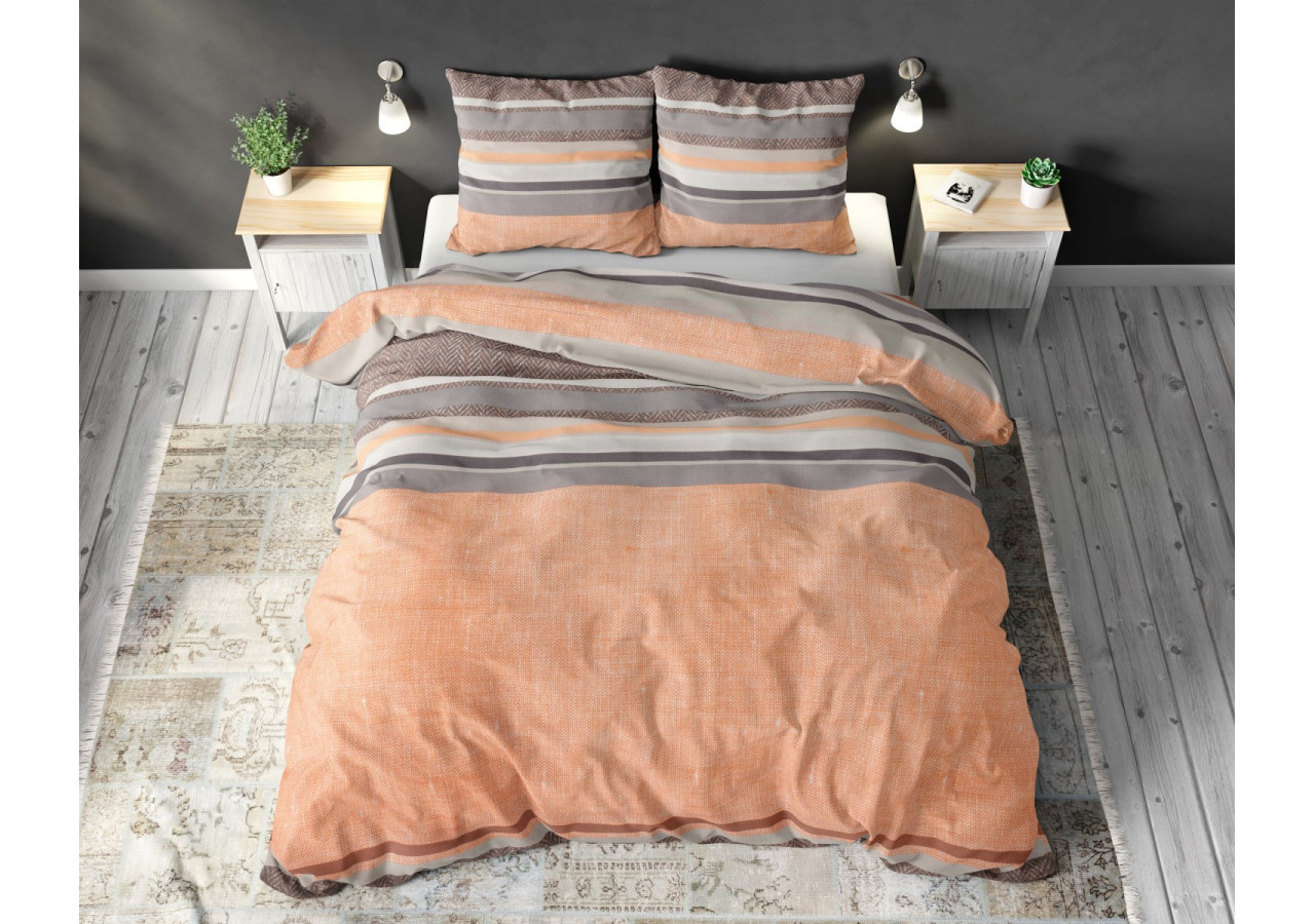 Housse de Couette Sonta Orange 240 x 220 - Luxe et Confort - 15029946 - Sleeptime