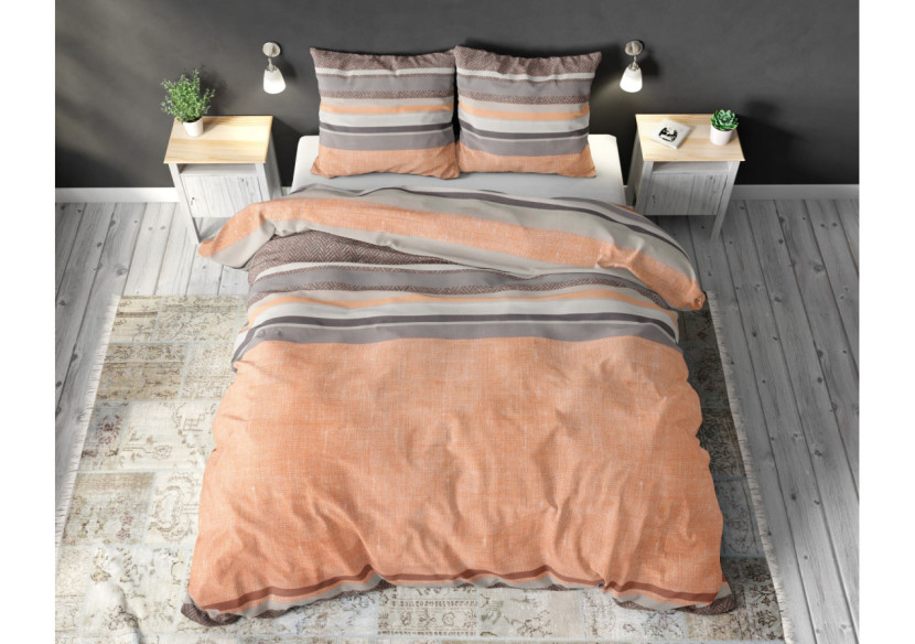 Housse de Couette Sonta Orange 240 x 220 - Luxe et Confort - 15029946 - Sleeptime