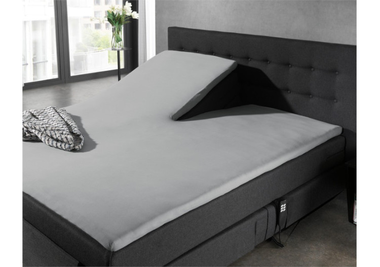 Housse de Matelas Splittopper Jersey - Gris 160 x 220 cm - 12011486 - Dreamhouse