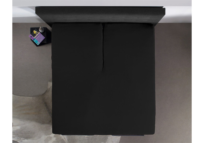 Housse de matelas Splittopper Jersey - Noir 160 x 200 cm - 12011473 - Dreamhouse