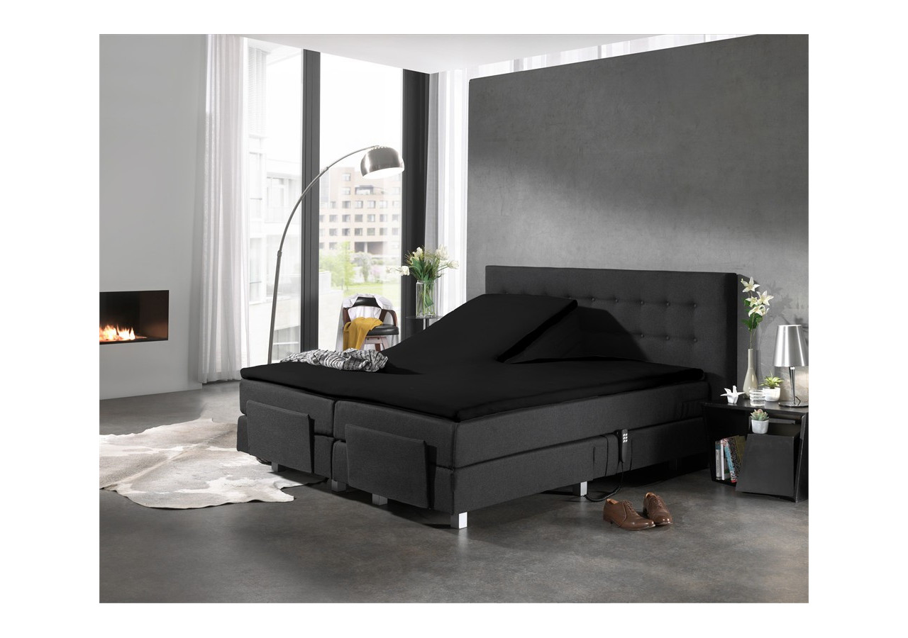 Housse de matelas Splittopper Jersey - Noir 160 x 220 cm - 12011474 - Dreamhouse