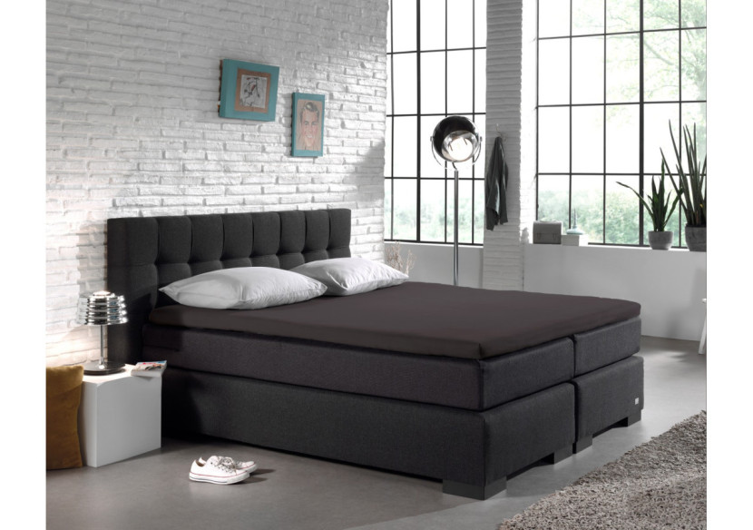 Housse de Matelas Splittopper en Percal - Antracite 160 x 210 cm - 12011044 - Dreamhouse