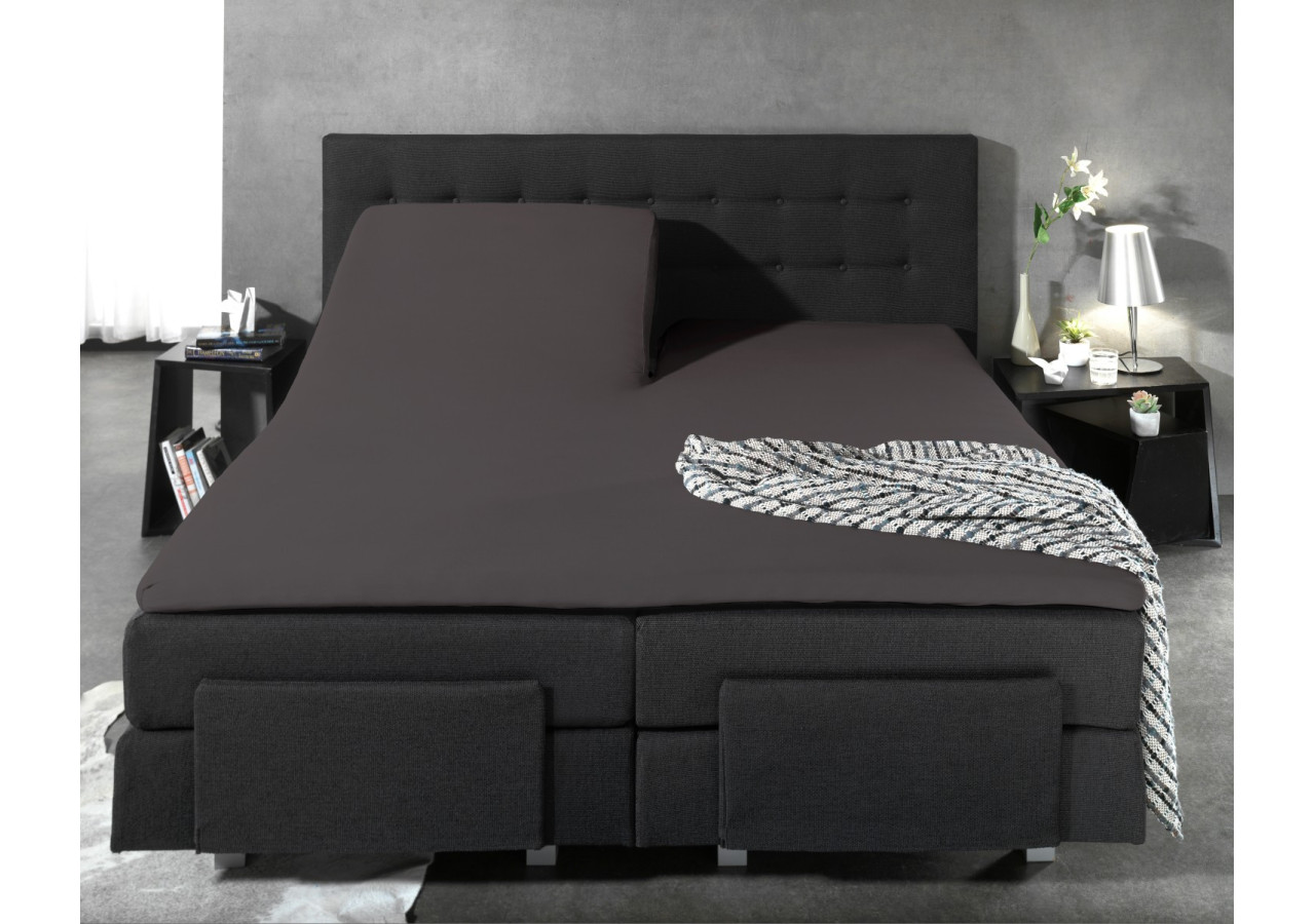 Housse de Matelas Splittopper en Percal - Antracite 180 x 210 cm - 12011047 - Dreamhouse