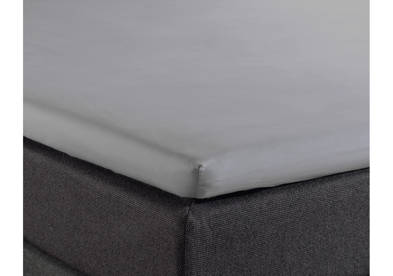 Housse de Matelas Splittopper - Coton Percale Gris 160 x 220 cm - 12010416 - Dreamhouse