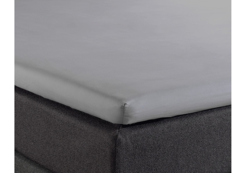 Housse de Matelas Splittopper - Coton Percale Gris 180 x 210 cm - 12010418 - Dreamhouse