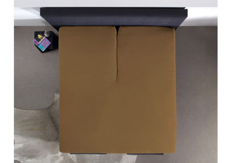 Housse de Matelas Splittopper - 100% Percal Coton Taupe 180 x 220 cm - 12010412 - Dreamhouse 2