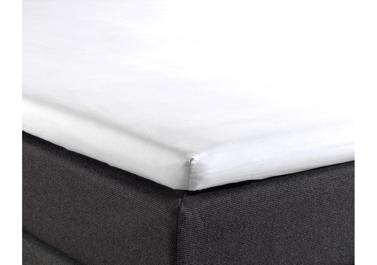 Housse de Matelas Splittopper - 100% Percal Coton Blanc 160 x 210 cm - 12010086 - Dreamhouse