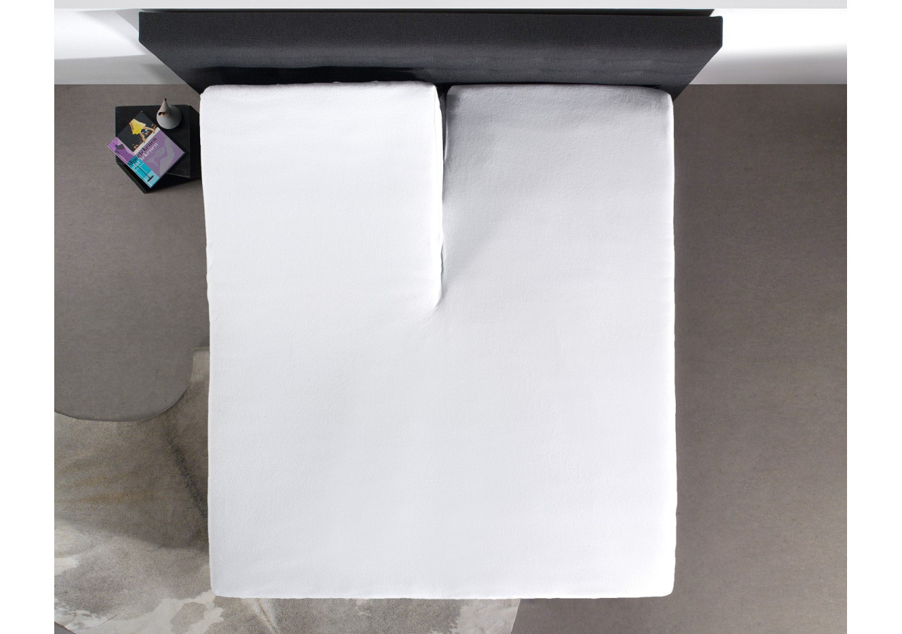 Housse de Matelas Splittopper - Coton Blanc 180 x 210 cm - 12010092 - Dreamhouse