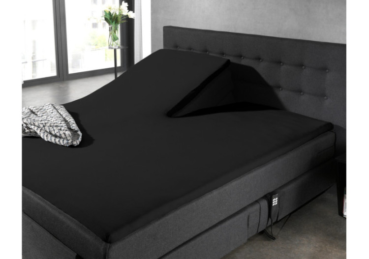 Housse de Matelas Splittopper - Coton Noir 160 x 200 cm - 12010421 - Dreamhouse