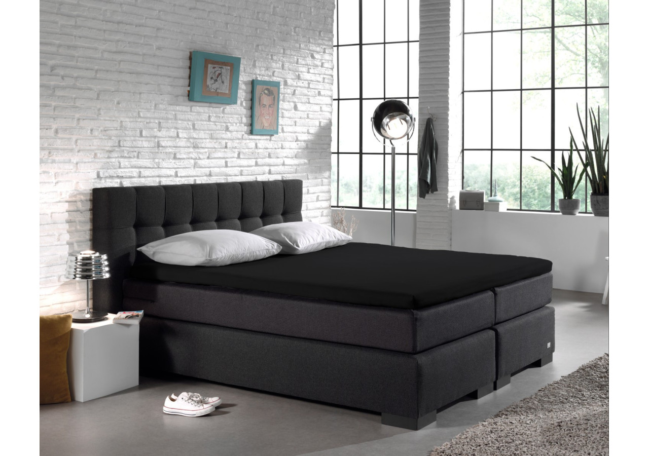 Housse de Matelas Splittopper en Coton - Noir 180 x 220 cm - 12010426 - Dreamhouse