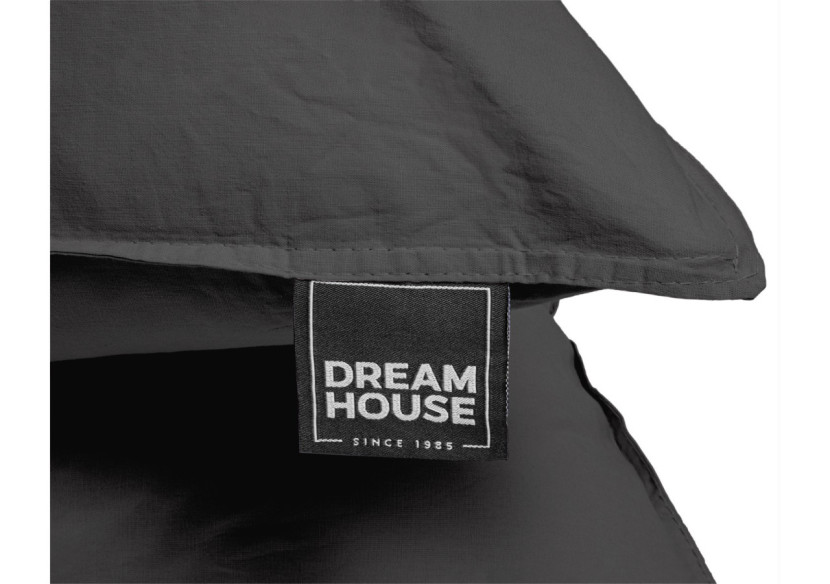 Housse de Couette Anthracite - 135 x 200 cm en Coton 100% - 17014923 - Dreamhouse