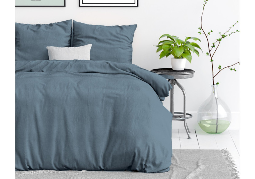 Housse de Couette Bleue - 135 x 200 cm en Coton 100% - 17014924 - Dreamhouse