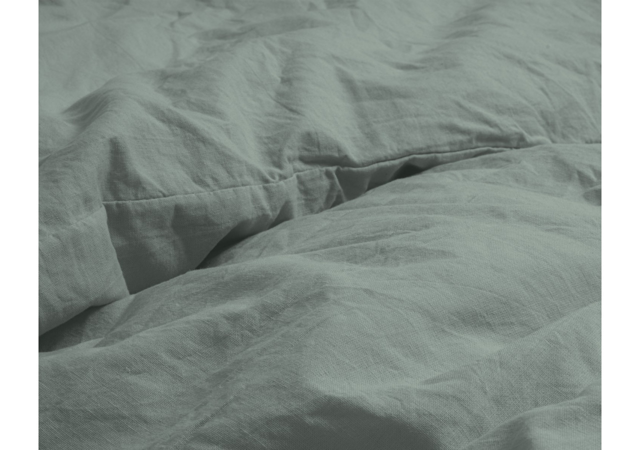 Housse de couette Stone Washed Verte - 135 x 200 cm en coton - 17014925 - Dreamhouse