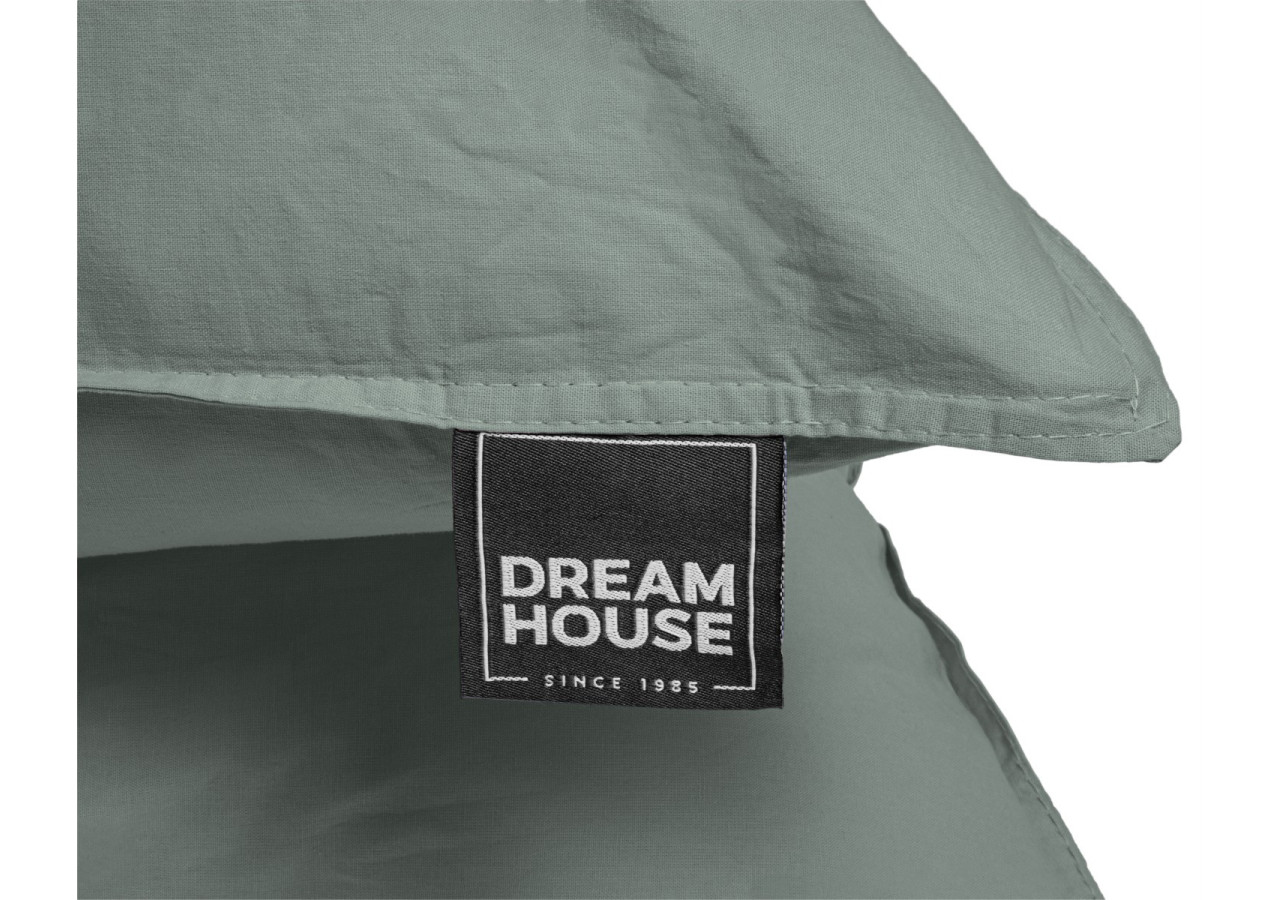 Housse de couette Stone Washed Verte - 135 x 200 cm en coton - 17014925 - Dreamhouse