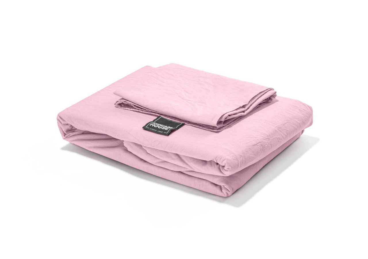 Housse de couette Stone Washed Rose - 140 x 220 cm en coton doux - 15020918 - Dreamhouse