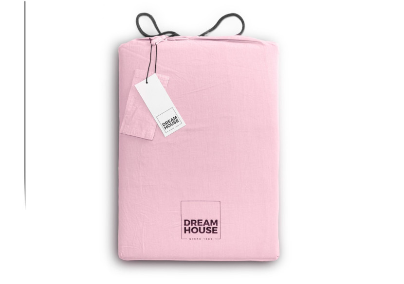 Housse de couette Stone Washed Rose - 140 x 220 cm en coton doux - 15020918 - Dreamhouse