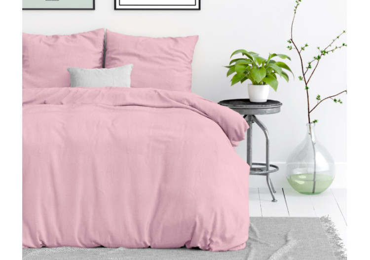 Housse de Couette Stone Washed Rose - 135 x 200 cm en Coton - 17014922 - Dreamhouse 2