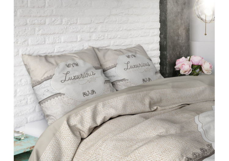 Housse de Couette Suite 2 Taupe - 155 x 200 cm, Microfibre - 14023166 - Dreamhouse 2